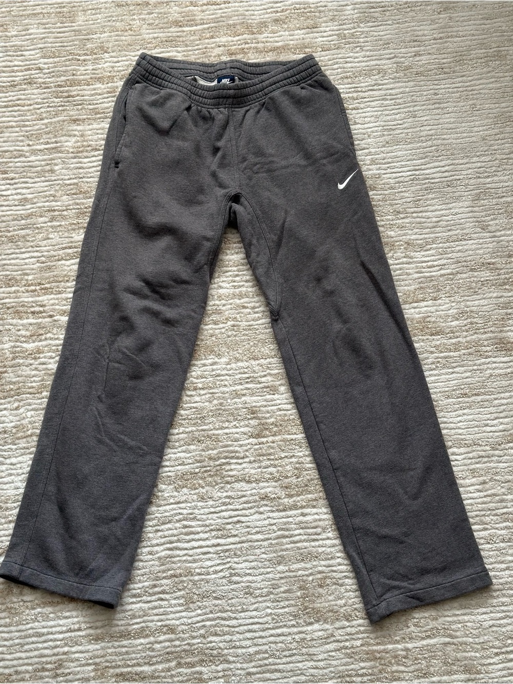 Nike Grey Joggers with White Swoosh